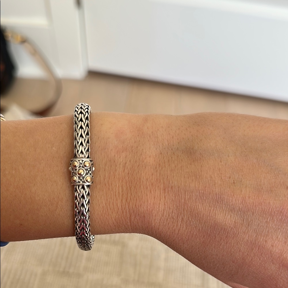 Silver Bracelet With Gold Accents
